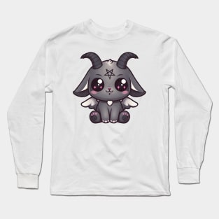 Baphocute, kawaii chibi Baphomet  by Strange Dollz Boudoir Long Sleeve T-Shirt